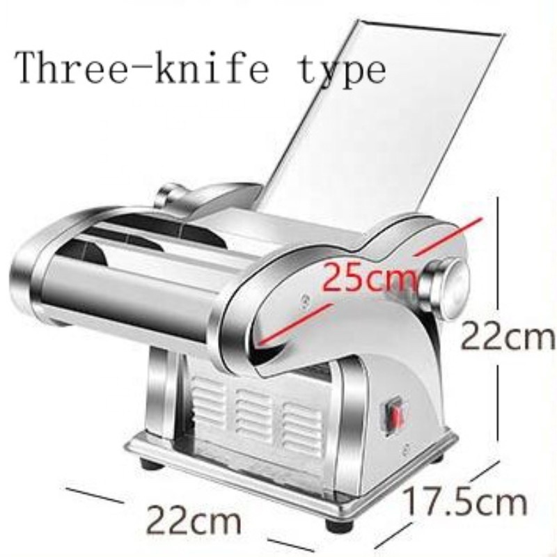 Stainless Steel Pasta Maker Machine Kitchen Household Noodle Machine Three Knife Portable Manual Food Processor