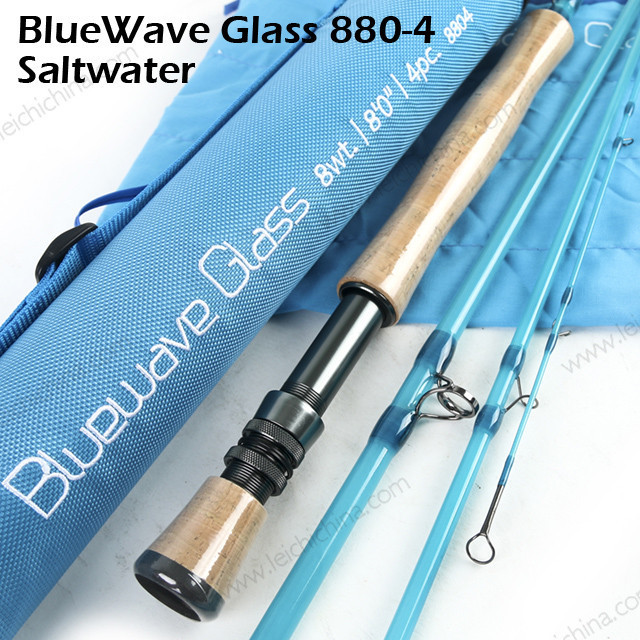 Transparent saltwater resistant guide glass blank fiberglass fly fishing rod