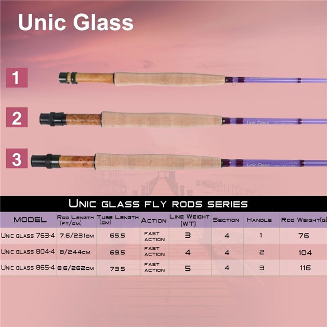 Unidirectional carbon frame guide rod solid glass fishing rods