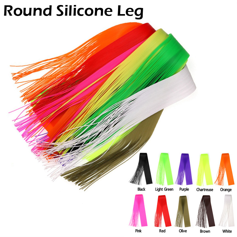 Round silicone fishing skirt material