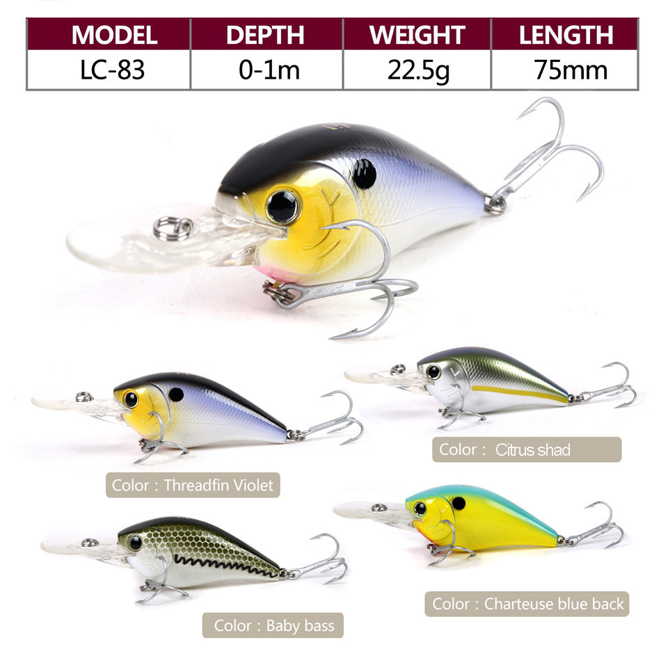 OEM Factory 75mm 22.5g bass fishing lure crankbait