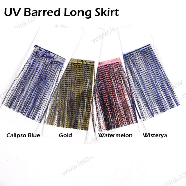 New UV barred long fly fishing silicone rubber skirt material