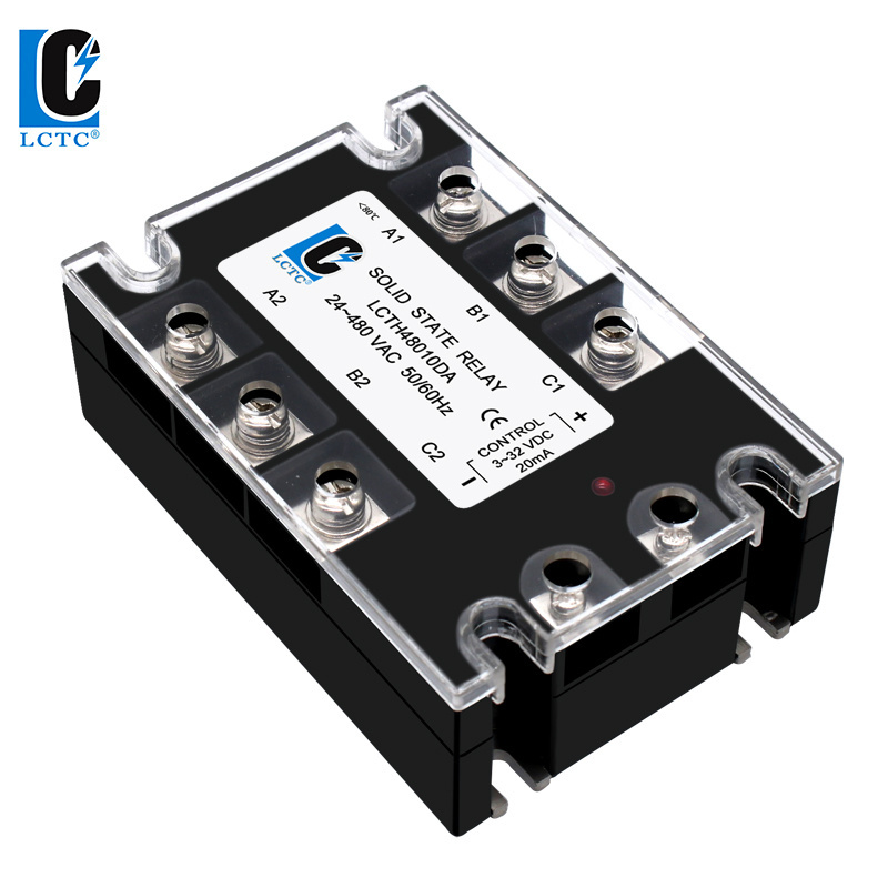 3 phase 3-32VDC to 24-480V starter relay SSR 40A-120A  150A 200A  power voltage regulator 480v  DC to AC  Solid State Relay