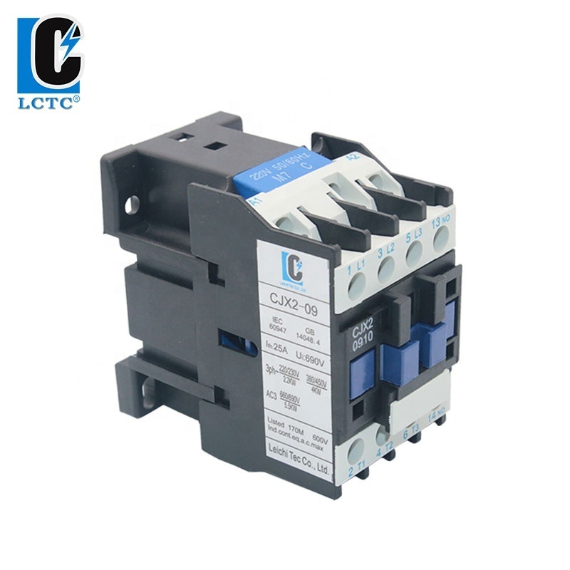 AC Telemecanique Magnetic Contactors Hot Sale CJX2-0910 9A 24V 110V 220V 380V 60 Amp 3 Phase Contactor 220v Contactor 8 Pin 380