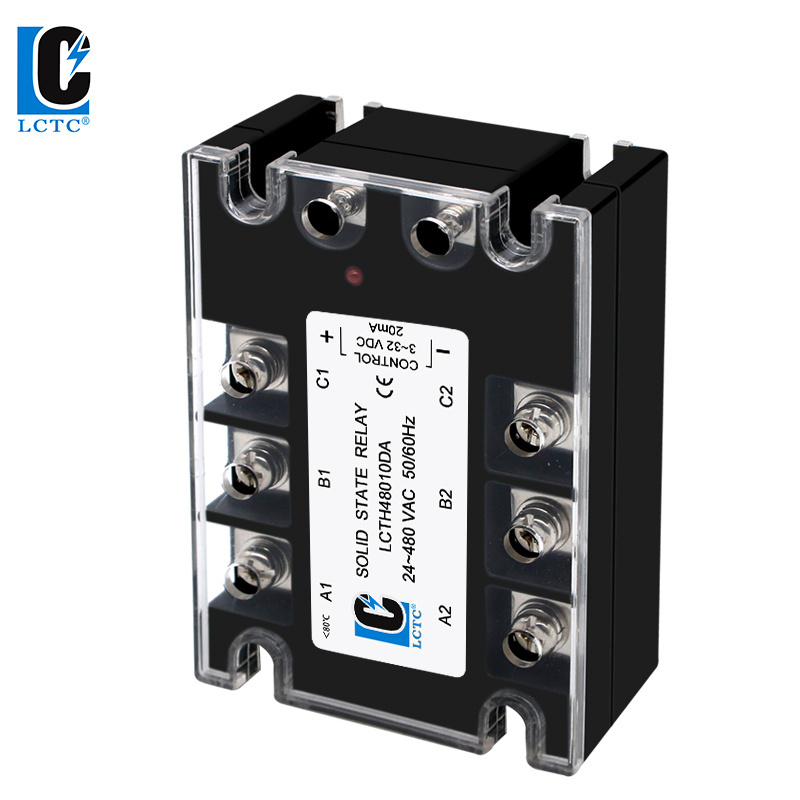 3 phase 3-32VDC to 24-480V starter relay SSR 40A-120A  150A 200A  power voltage regulator 480v  DC to AC  Solid State Relay