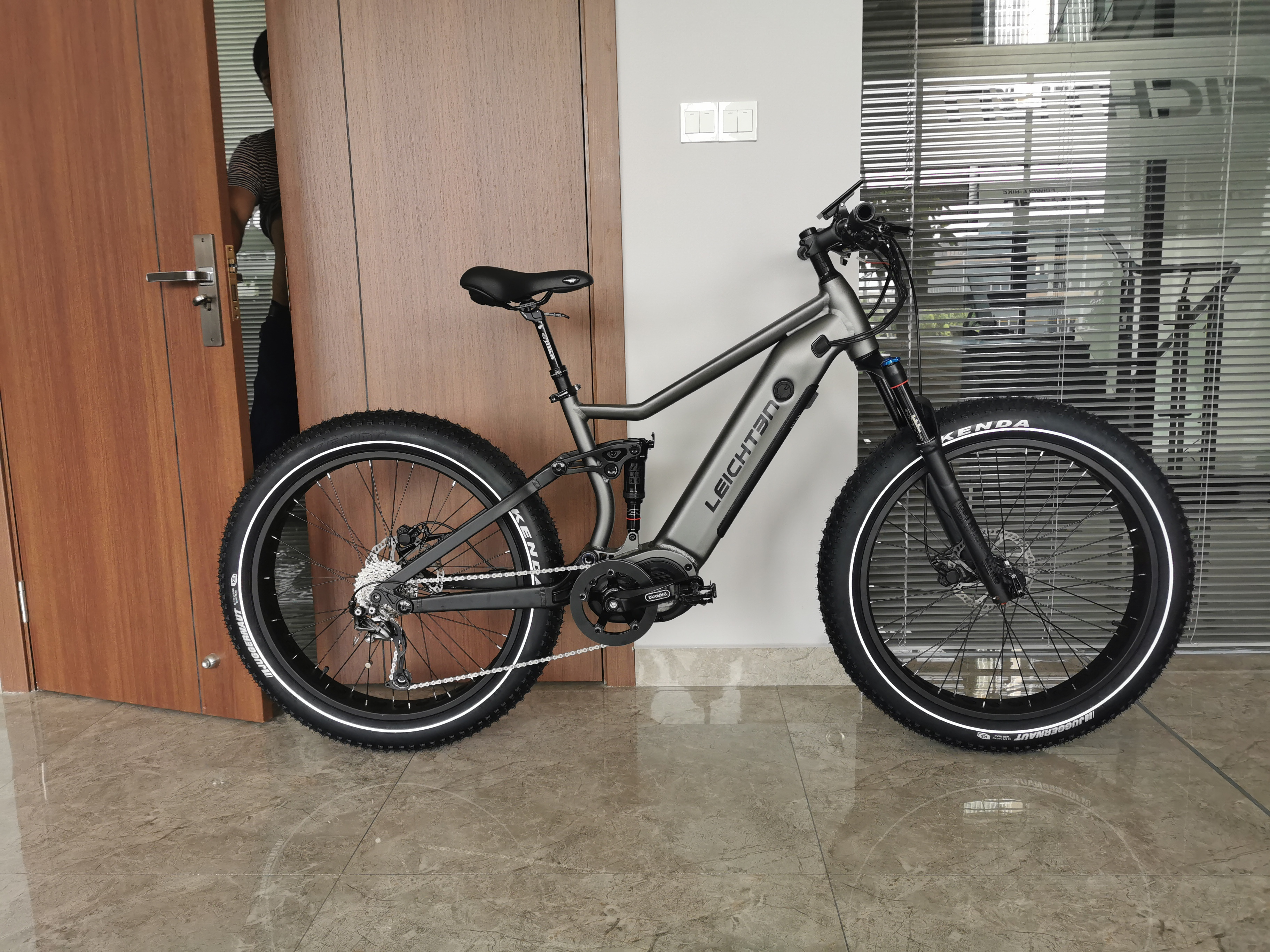 Electric Bicycle Mountain 1000W/48V/14AH/17.5AH OEM Available Hidden battery full suspension  E Bike  fat tire ebike