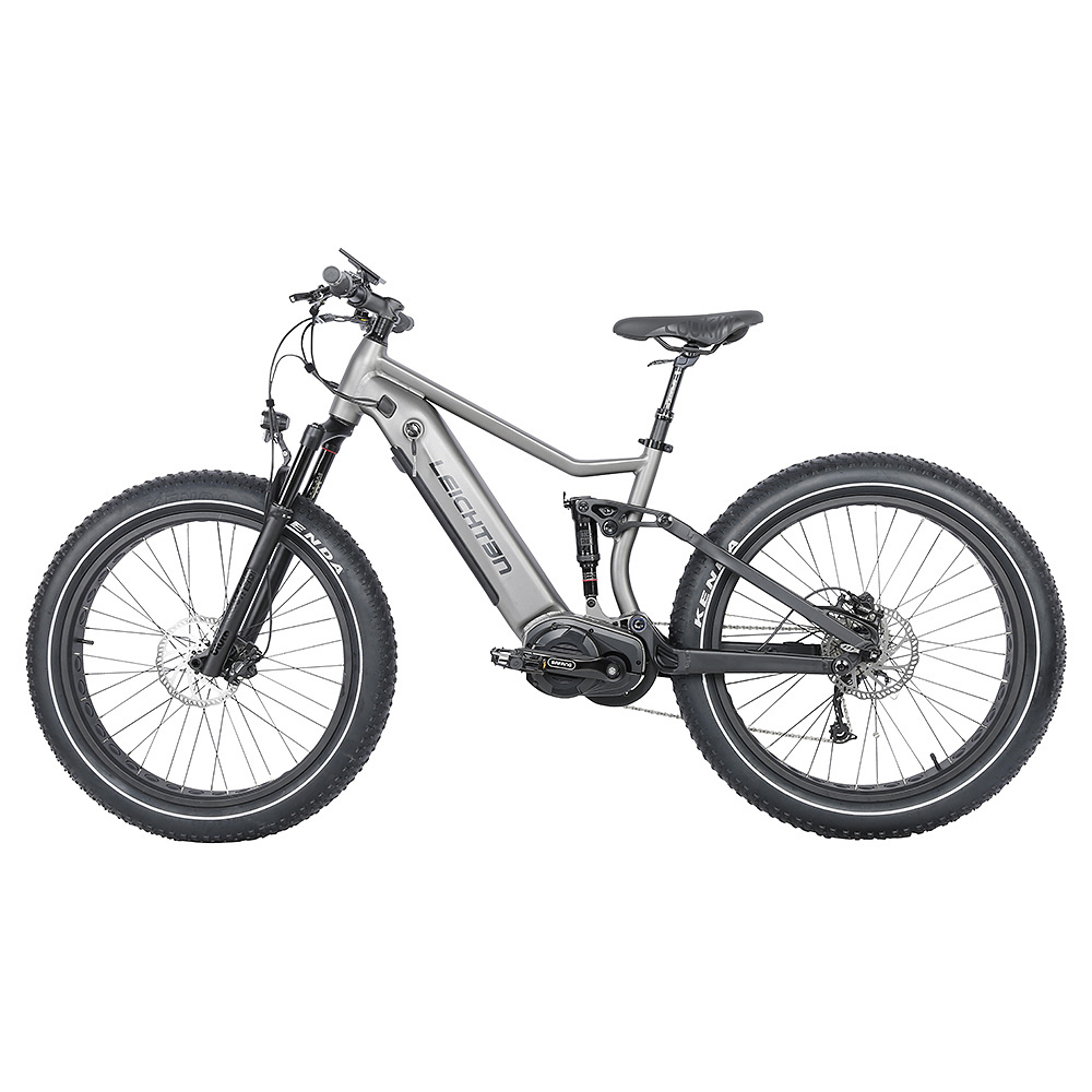 leichten electric fat tire bike  High Power 1000W/48V/14AH/17.5AH full suspension 9 gears 26*4.0 fat tire aluminum ebike MTB