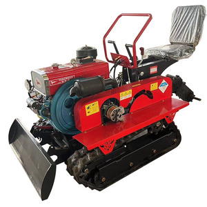 Hot Sale 25/35 Horsepower Agricultural Greenhouse Orchard Multifunctional Diesel Rotary Tiller Riding Crawler Micro Tiller