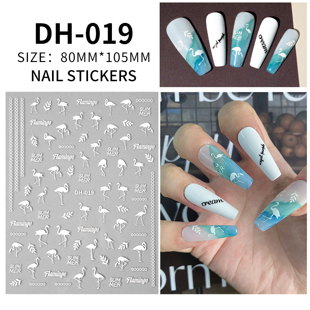 Leidankou Stars Moon Art Geometry Nail Decals 3D Nail Art Stickers Decoration For Nails