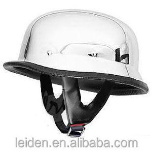 chrome helmet sliver white color motorcycle half face helmet with cushion match