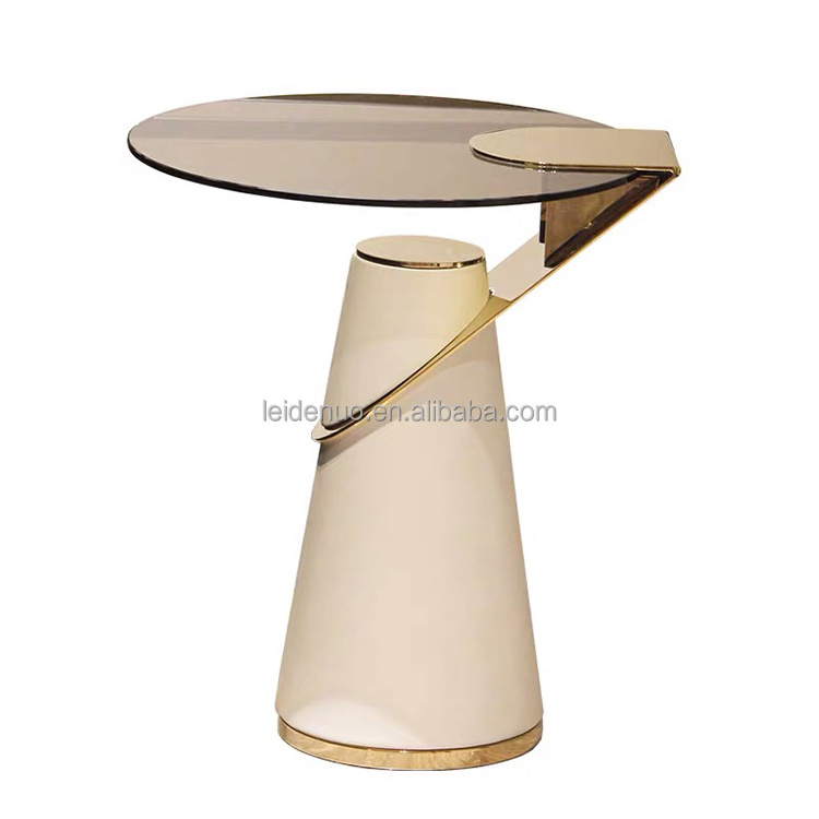 nordic living room round sofa side table modern minimalist small coffee table light luxury small apartment side corner table