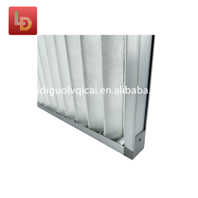 Aluminum alloy frame non-woven filter material G3 G4 Pleated Panel Air Filter