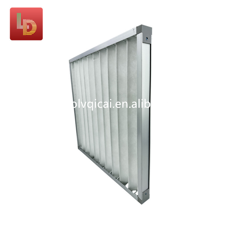 Aluminum alloy frame non-woven filter material G3 G4 Pleated Panel Air Filter