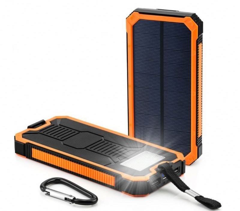 Portable Solar charger power banks 20000mAh outdoor Waterproof camping lights solar power bank