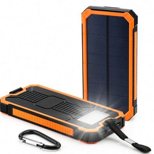 Portable Solar charger power banks 20000mAh outdoor Waterproof camping lights solar power bank