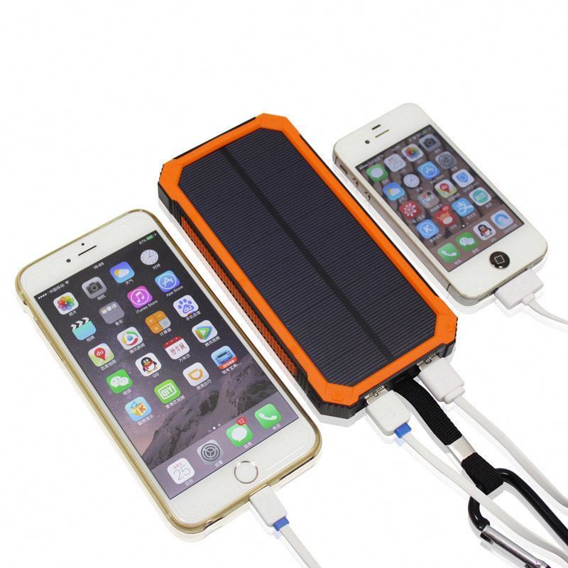 Portable Solar charger power banks 20000mAh outdoor Waterproof camping lights solar power bank