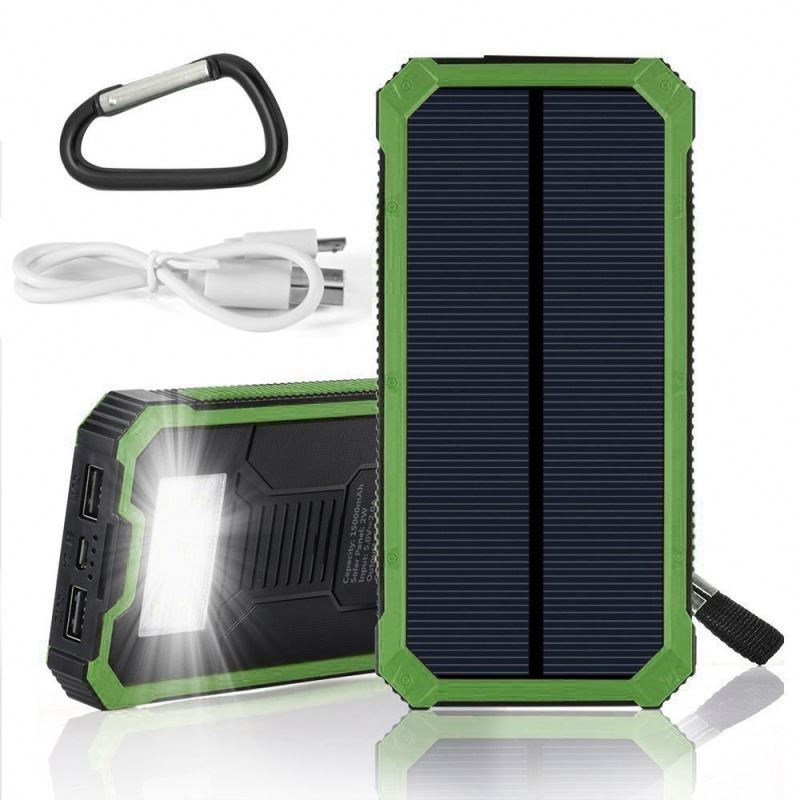 Portable Solar charger power banks 20000mAh outdoor Waterproof camping lights solar power bank