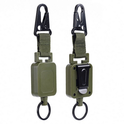 Retractable Carabiner Holder with Cord Fly Fishing Zinger Retractor for Anglers Vest Pack Retractable Keychain