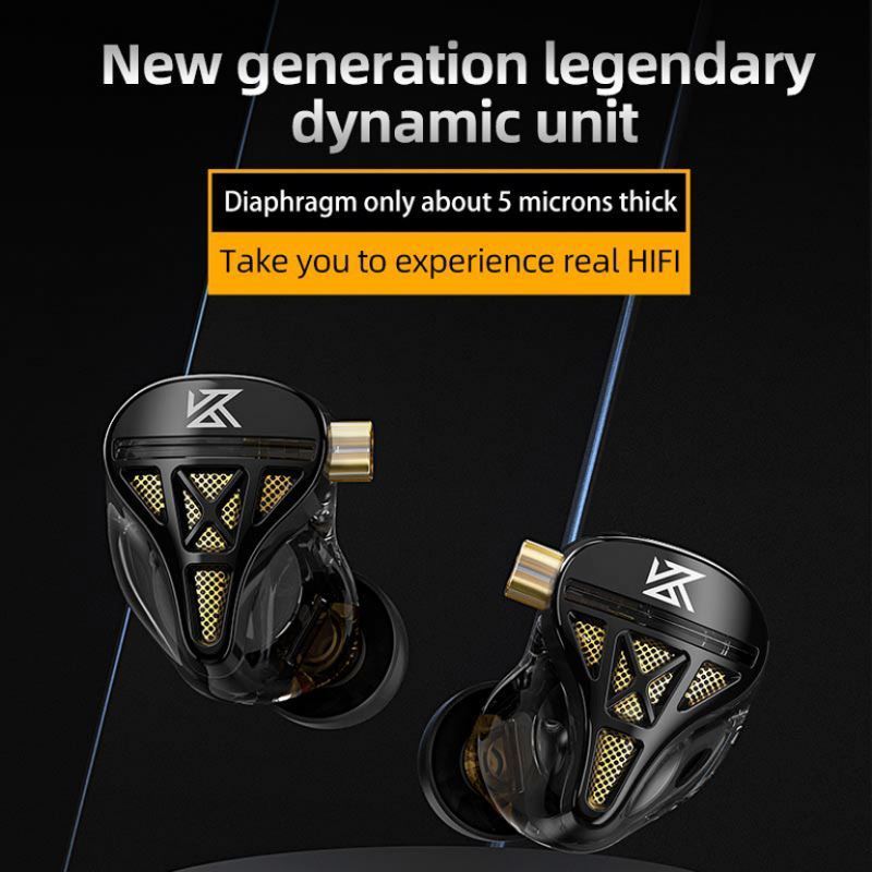 KZ DQS 3.5mm wired in ear music earphones metal dynamic game earphones sports earphones