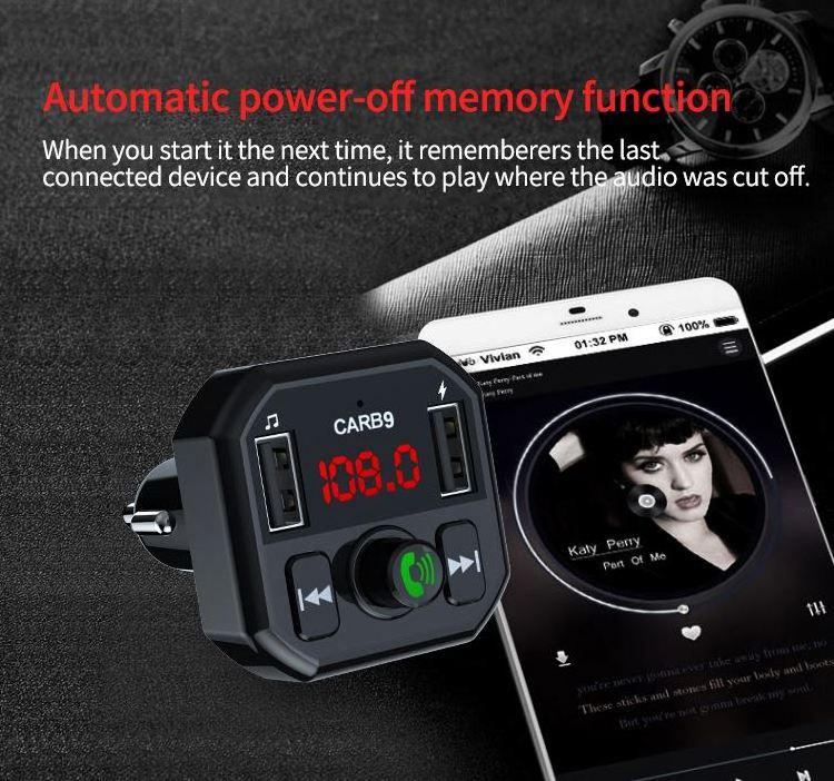 X9 FM Transmitter Audio Aux Modulator Dual USB Fast Car Charger Calling Car Kit Car MP3 Player