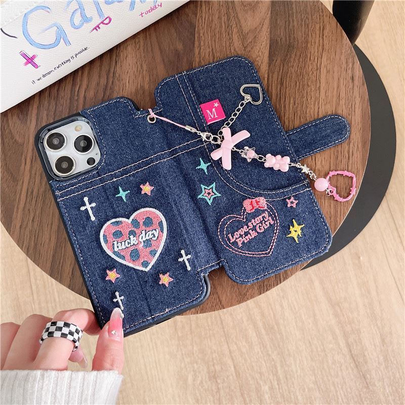 Fashion Unique Cowboy Design Jeans Back Cover Phone Case For iphone 15 14 13 12 11 pro max case