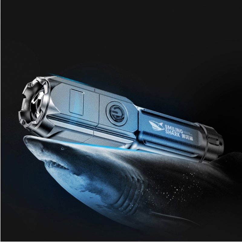 Portable Mini Led Flashlight Super Bright Zoomable USB RechargeableTorch for Camping Hiking