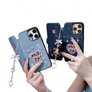 Fashion Unique Cowboy Design Jeans Back Cover Phone Case For iphone 15 14 13 12 11 pro max case