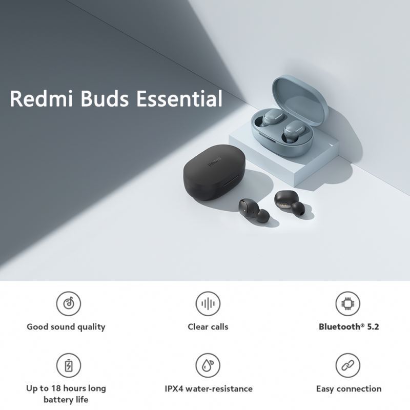 Xiaomi Redmi Buds Essential TWS True Wireless Earphone Waterproof Game Wireless Touch Control Mi Airdots Basic 2 Earbuds