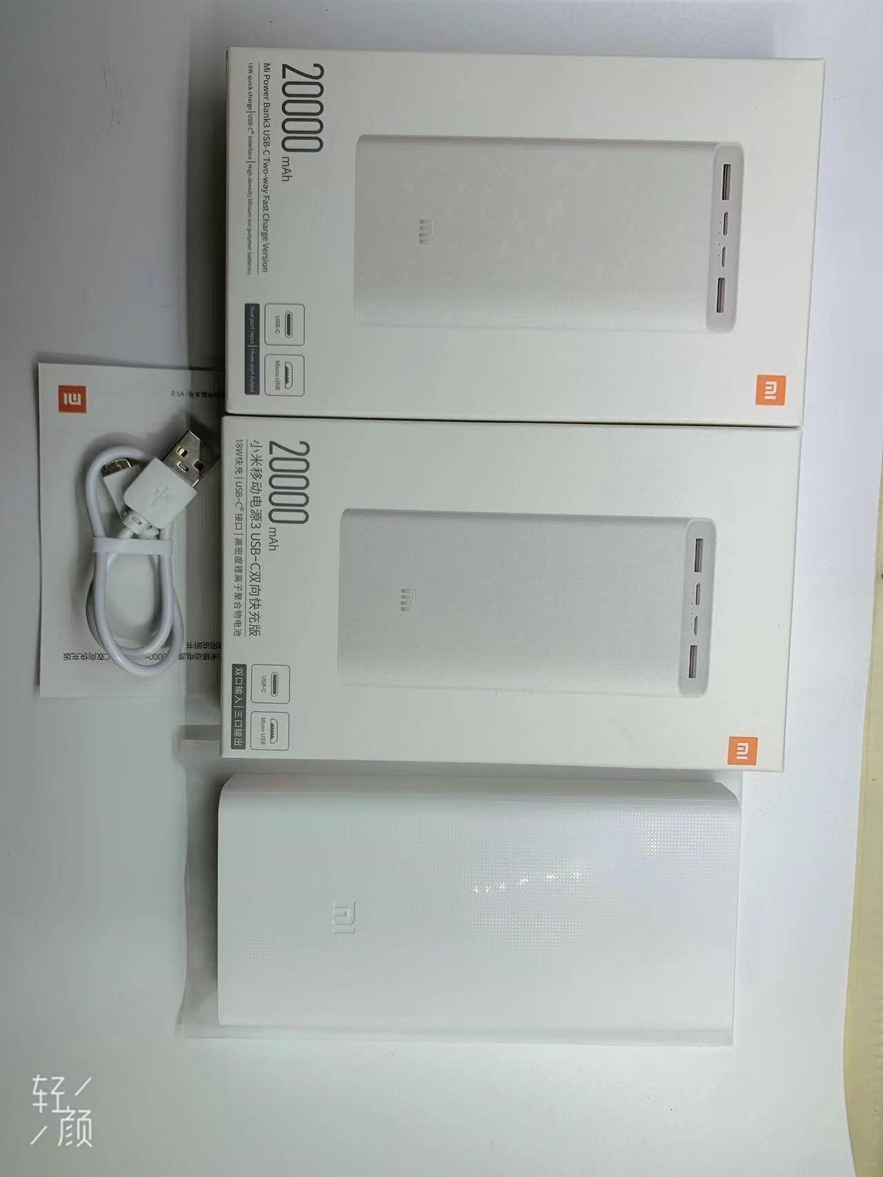 20000mAh Xiaomi Power Bank 3  Type-C USB  Fast Charging Portable Mi Power Bank