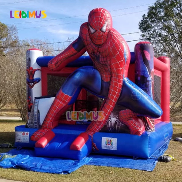 Commercial Pvc Water Slide New Design Castle Spiderman Inflatable Bounce House Bouncer