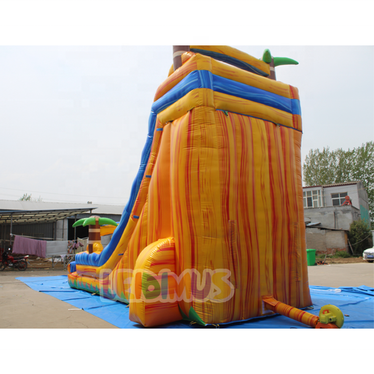 Commercial colorful theme inflatable water slides outdoor inflatable playground water slide PVC inflatable big jumping slide