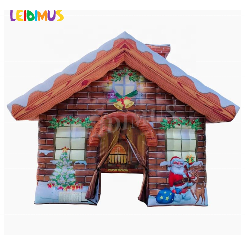 Santa Claus grotto cabin bouncy castle inflatable Christmas cabin house bounce house jumping castle