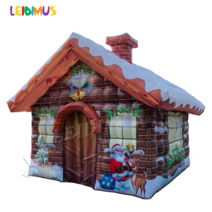 Santa Claus grotto cabin bouncy castle inflatable Christmas cabin house bounce house jumping castle