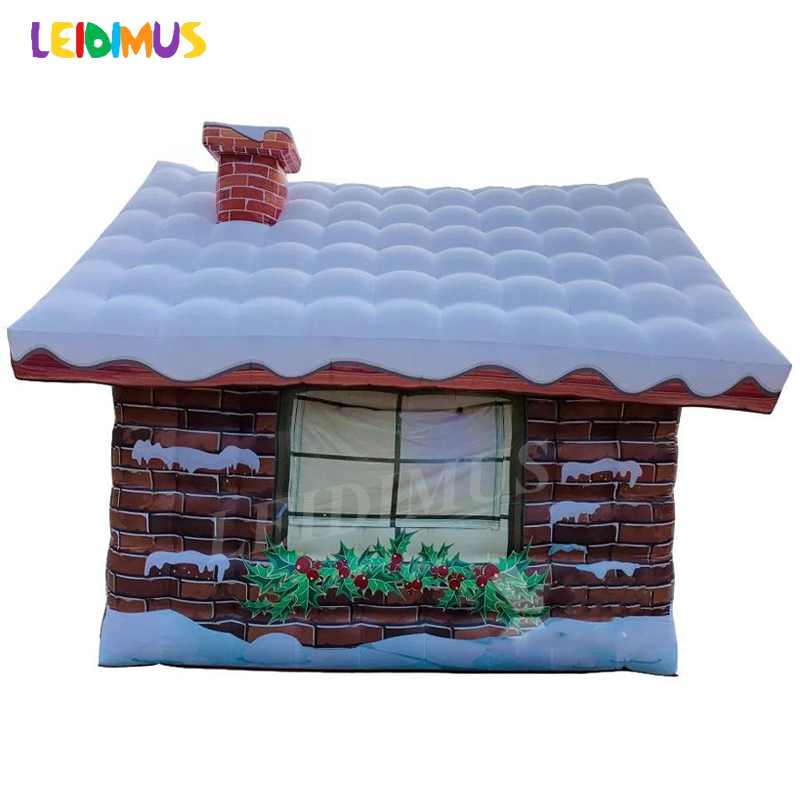 Santa Claus grotto cabin bouncy castle inflatable Christmas cabin house bounce house jumping castle