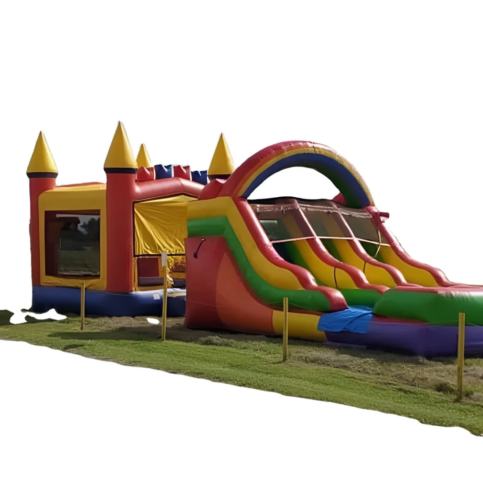 Commercial Kids Playground Obstacle Toboggan Gonflable Bouncy Water Slide Combo Bounce House Inflatable Bouncer