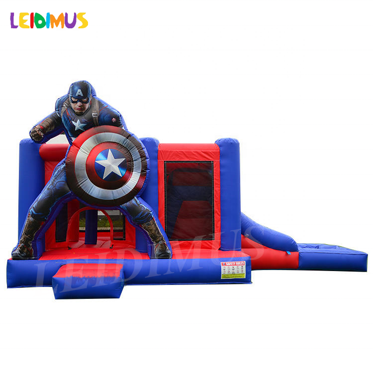 Spiderman With Pool Bouncy Jumping Gaming Bounce Spider Man Black Panther  Inflatable Castle Slide