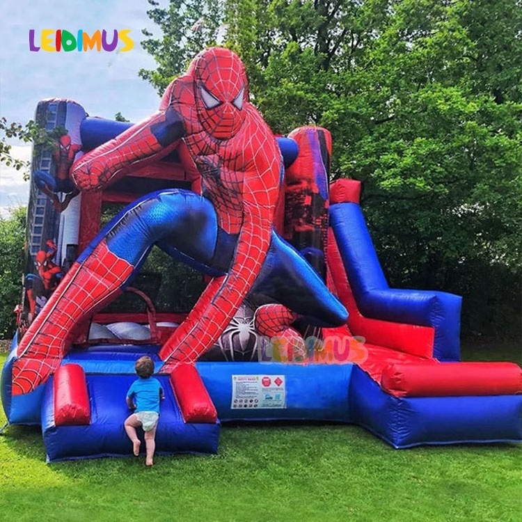 Commercial Pvc Water Slide New Design Castle Spiderman Inflatable Bounce House Bouncer