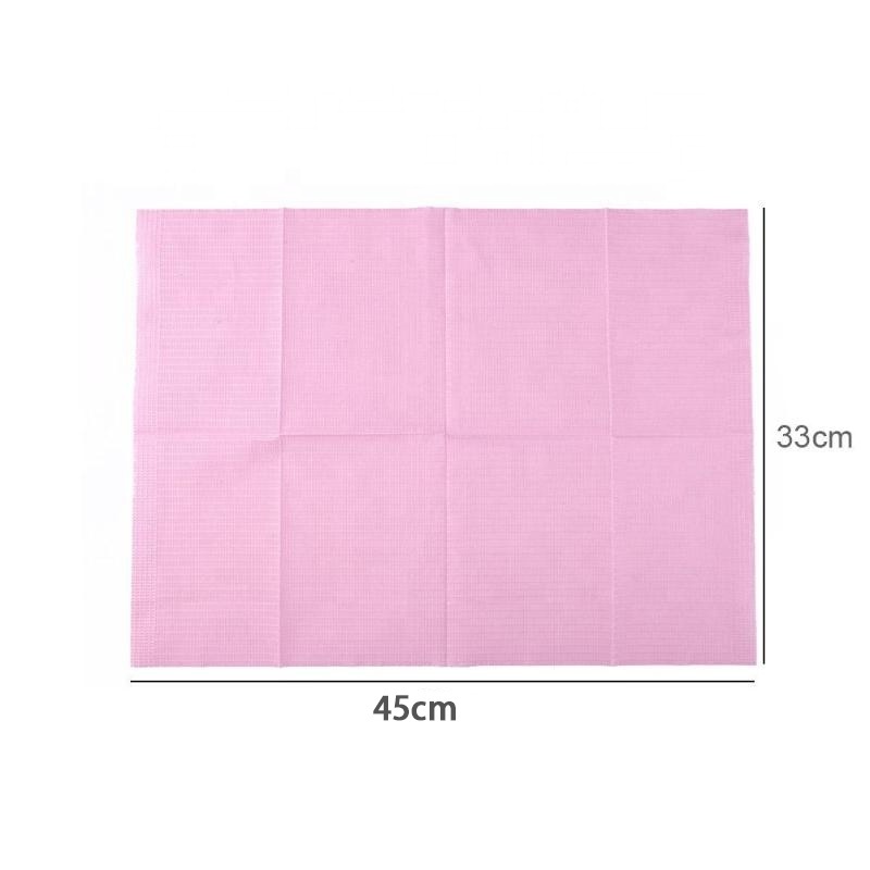 125pcs Disposable Waterproof Medical Paper Dentist Oral Hygiene Bib Neckerchief Dental Clean Pad Sheets