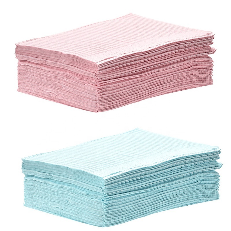 125pcs Disposable Waterproof Medical Paper Dentist Oral Hygiene Bib Neckerchief Dental Clean Pad Sheets