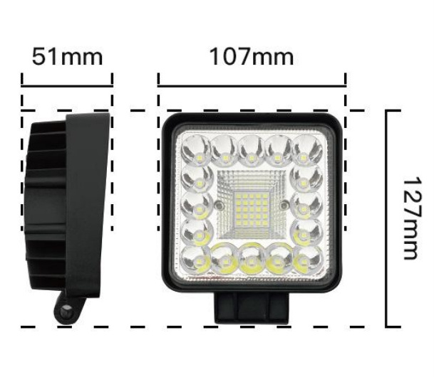 4-inch 41LED working lamp off-road vehicle lamp repair lamp large field of view vehicle led spotlights 123w square small hole