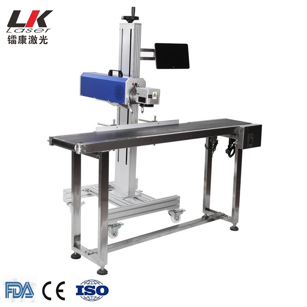 Portable Moveable 20W 30W 50W Optical Fiber Laser Engraving Machine  Metal And Non-metal Jpt Raycus Laser Marker