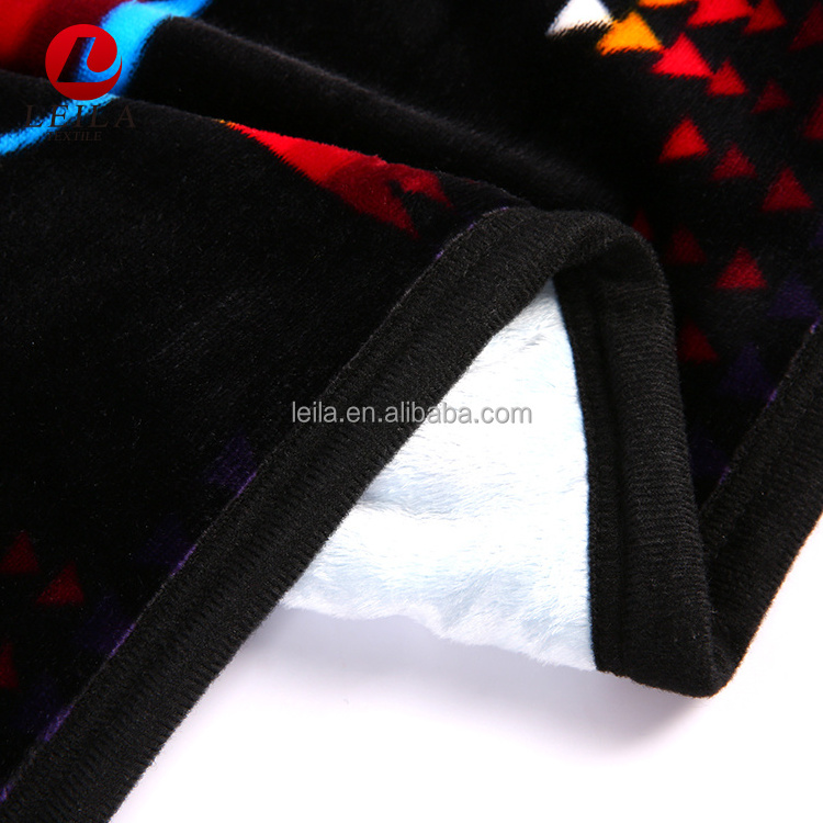 Custom printed comfortable native style flannel fleece blanket