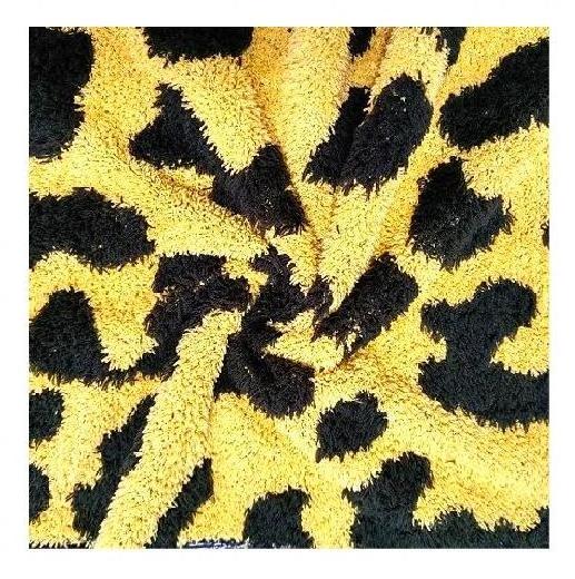 Factory supply thick animal leopard print fleece fabric knitting lamb wool sherpa fabric for pajamas