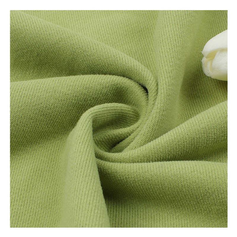 21s terylene cotton hoodie fabric thickened 320GSM combed cotton fabric terylene home wear hoodie wool circle fabric