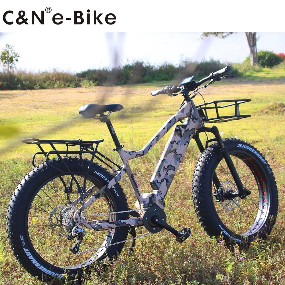 hunter off road electric bike 750w-1000w mid-drive fat tire mountain ebike big tire e bicycle