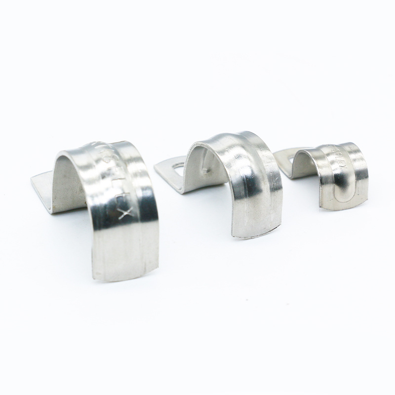 Automated Production Pipe Fittings Of Half U-Shaped Fitting Clamps For Pipe And Cable Lines Pvc Pipe Repairu Type Clamp