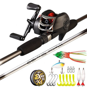 1.8m 2 Section Fiberglass Rod Reel Kit Casting Fishing Rod And Reel Combo Full Set