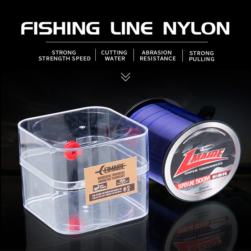 Lmaide 500M High Strength Leader Nylon Linha De Pesca Monofilament Fish Line Hank /bundle Packing Nylon Fishing Line For Sea