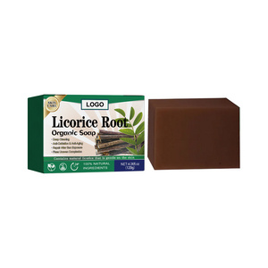 Private Label Natural Organic Pure Natural Licorice Root Handmade Exfoliating Whitening Soap