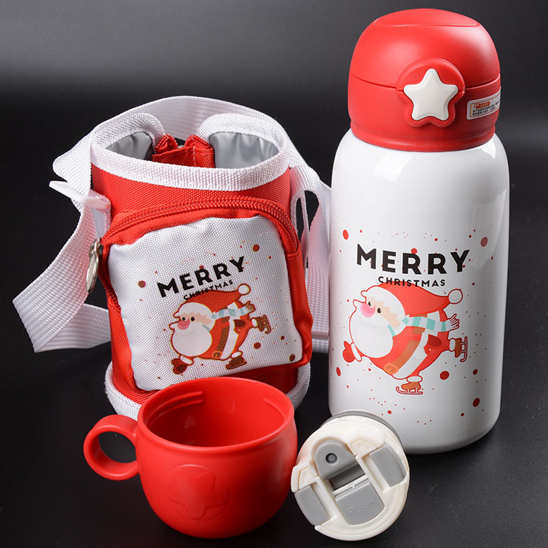 316 stainless steel children's pot insulation cup Christmas star children's insulation pot large capacity cartoon big belly cup